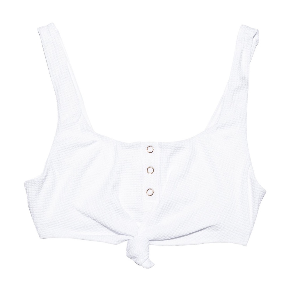 Beach Bunny Front Knot top- DDD White